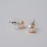 Load image into Gallery viewer, Peach Pearl Studs- 7.5 MM